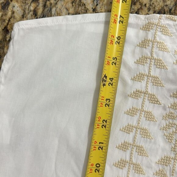 Solitaire Boho Embroidered Long Sleeve Tunic Top In White Size L - Picture 8 of 8